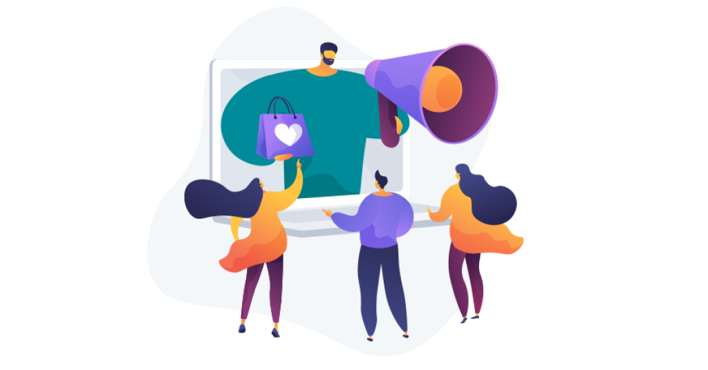 Illustration of a business with impactful social presence.