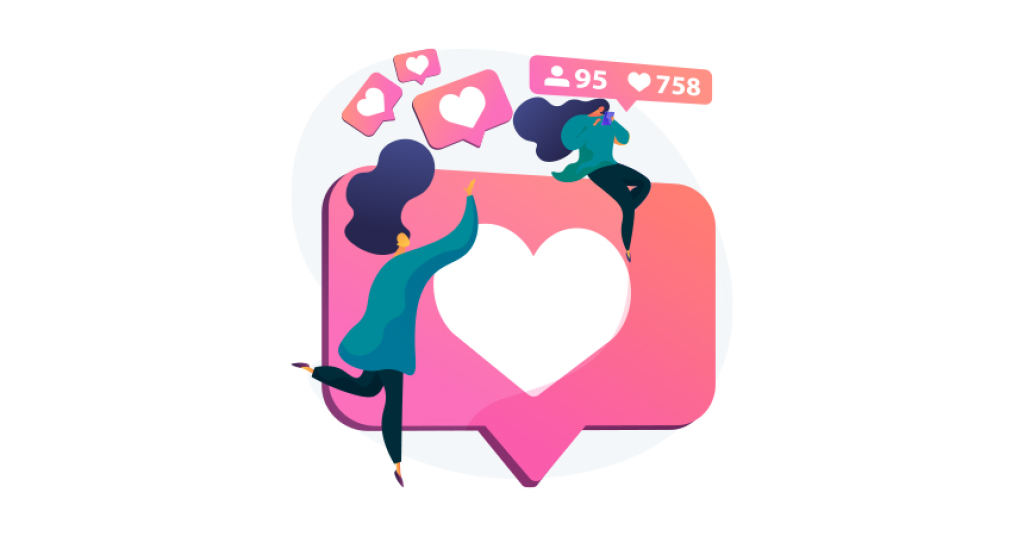Illustration of more followers equals more business.