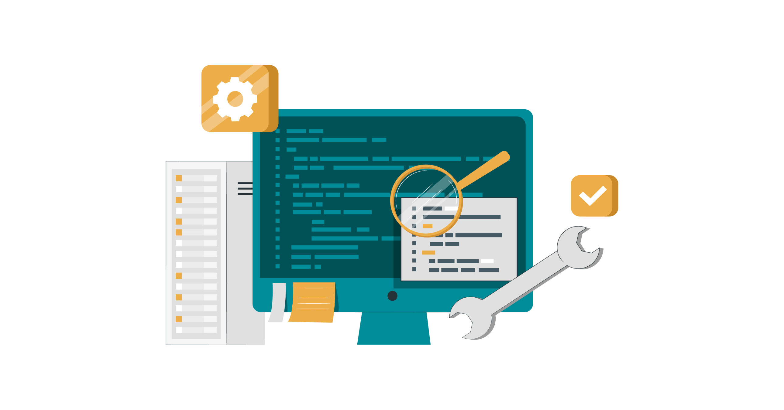 Variety of SQA tools displayed on a computer screen, highlighting options to streamline the QA process.