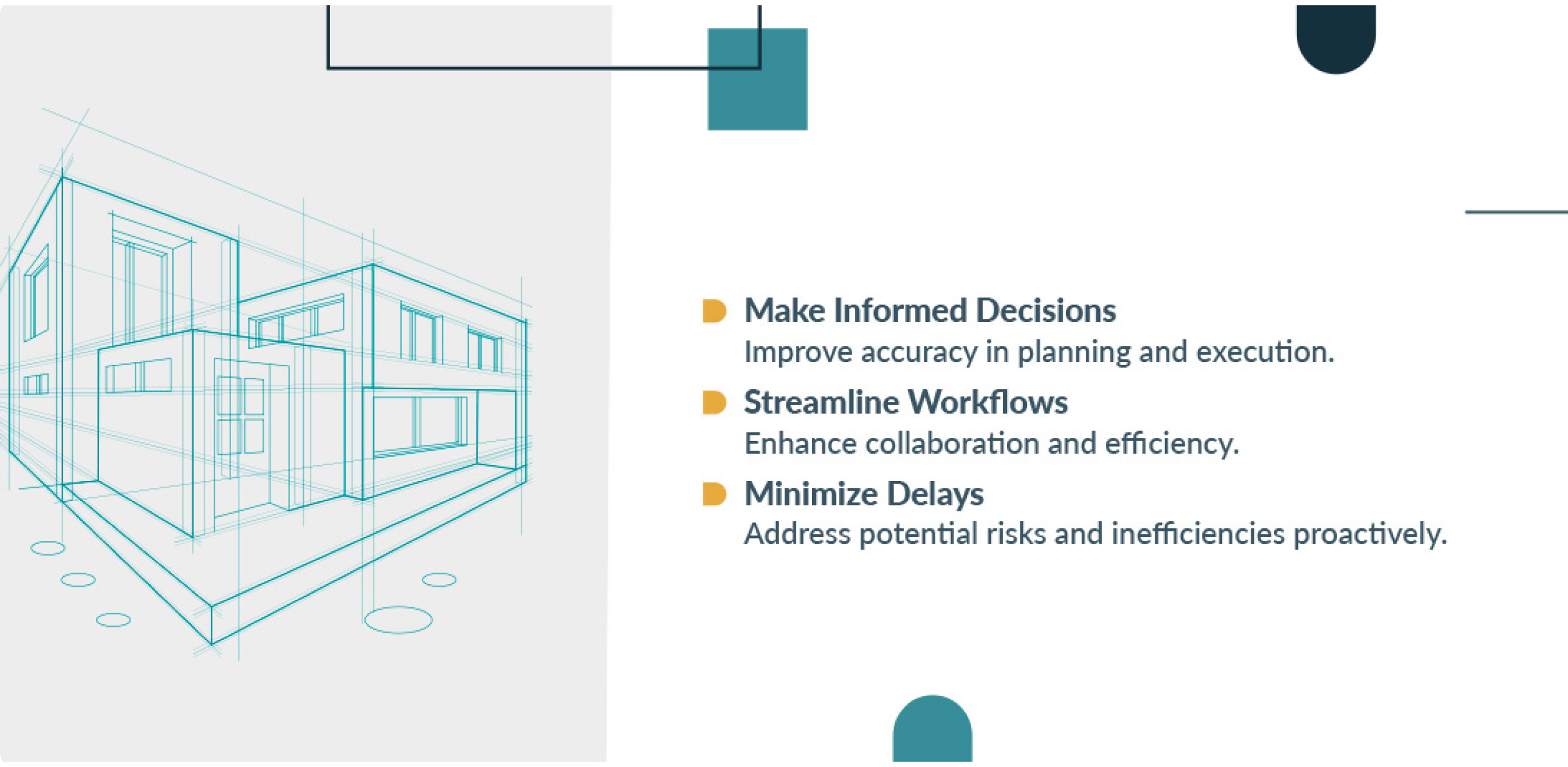 Infographic highlighting the benefits of Quantity Takeoffs (QTOs) in construction estimation at LantroTech.