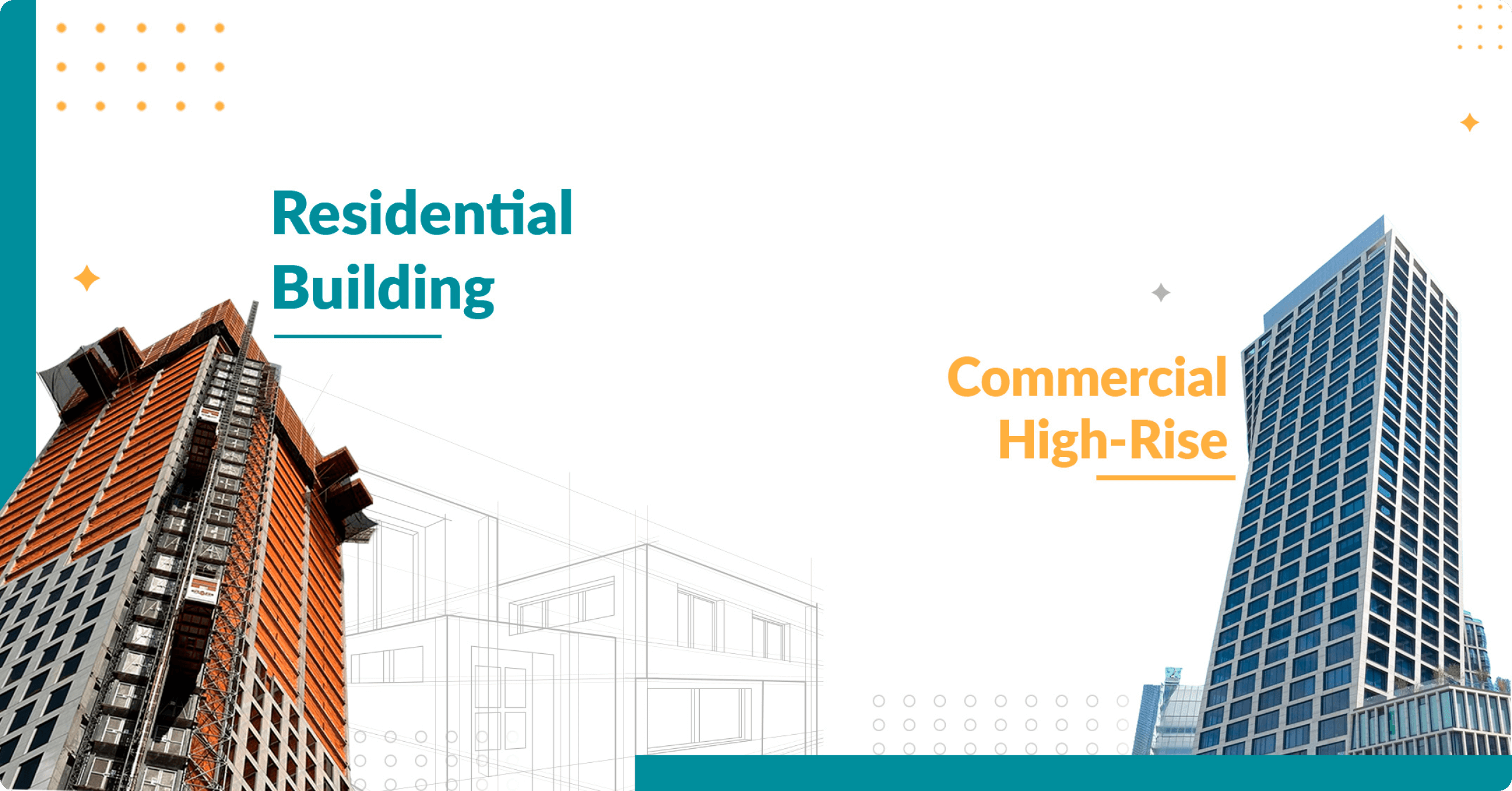 Illustration of residential and commercial high-rise buildings at LantroTech.