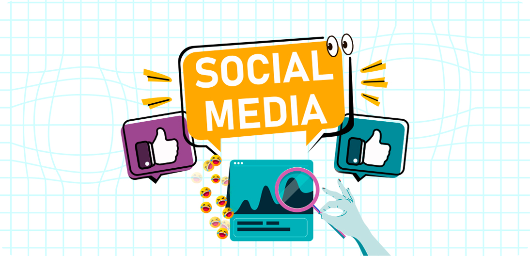 Creative visual showing AI integration in humor marketing with memes, chatbots, and social media icons. Blog by LantroTech explores how brands can use AI tools to boost engagement through witty, relatable content.