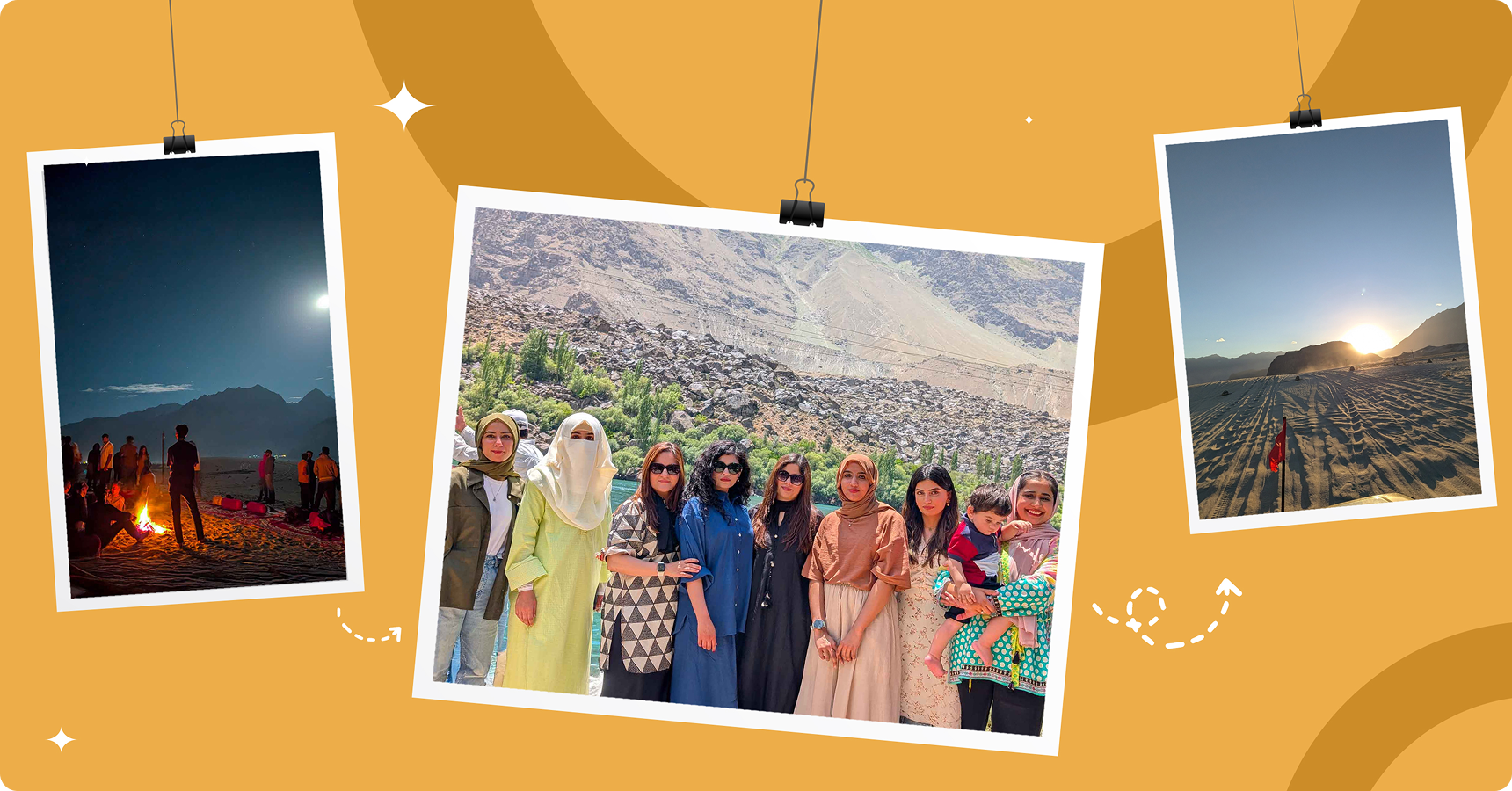 LantroTech girls picture at serene Upper Kachura Lake.